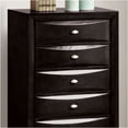 thumbnail image 2 of JERFIT 5 Drawer Chest Dresser, Black Wood Bedroom Storage Cabinet with Oval Knobs, 2 of 5