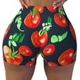 thumbnail image 2 of Lsque Tomatoes Pattern High Waisted Biker Shorts for Women-Tummy Control Fitness Athletic Workout Running Yoga Gym Shorts,Moisture-Wicking-XX-Large, 2 of 9