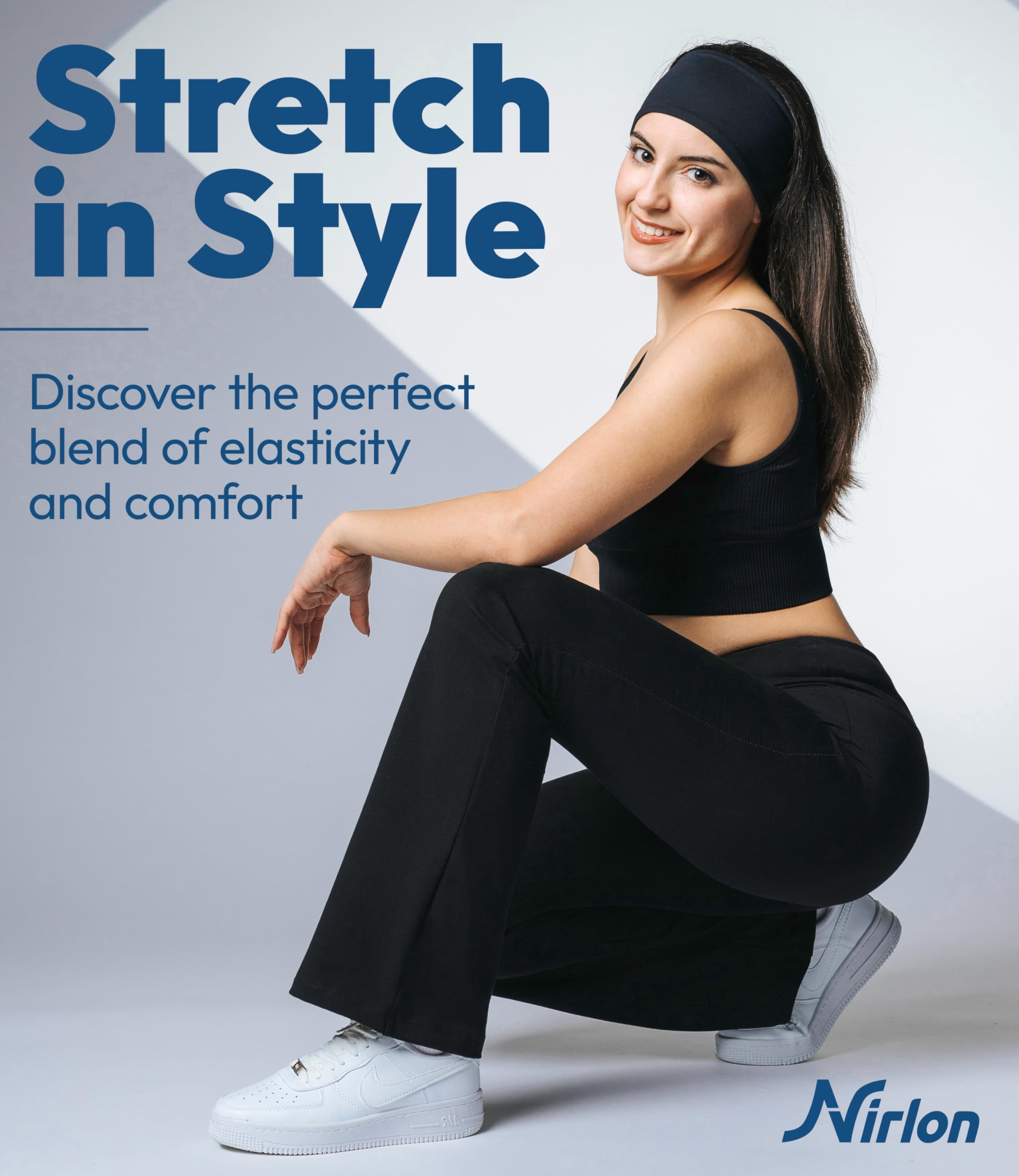 Nirlon Bootcut Yoga Pants - Wide Leg Pants, Dressy Flare Leggings For Women