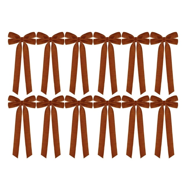 12 coronas navideñas de terciopelo para puerta, decoración navideña, corona vintage. marrón