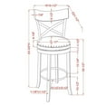 thumbnail image 3 of Furniture of America Zaren Wood Swivel Barstool-Set of 2, Green, 29-in, 3 of 7
