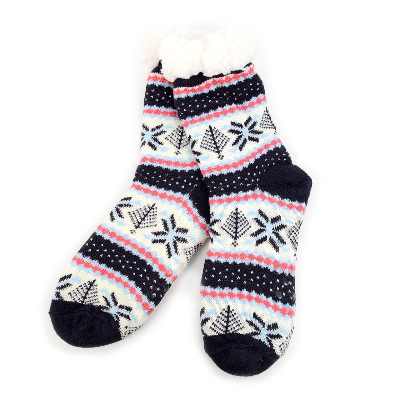 Women's Fleece Slipper Socks - Cozy & Warm Sherpa Socks, House Slippers ...