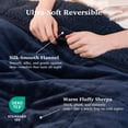thumbnail image 4 of Anjee Weighted Blanket for Adults, Ultra Soft Fleece & Sherpa Reversible Heavy Blanket for Bedroom, Ideal for Restful Sleep, 20 lbs 60"x80" Navy Blue, 4 of 10