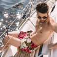 thumbnail image 2 of luoweisi Men's Beach Shorts Quick Dry Swim Trunks with Mesh Lining Peony S, 2 of 5