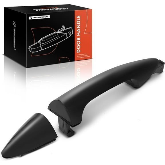 A-Premium Front or Rear Passenger Side Exterior Door Handle Compatible with Hyundai Accent 2012-2017, Black, Replace# 826611R000