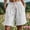 White, variant on Ahabrexf Womens Casual Shorts, Lightweight Linen-Blend Elastic Waist Pocket Shorts for Warm Weather Comfort