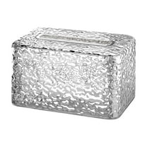 Hiroekza Clear Plastic Tissue Box Cover - Tissue Paper Box Organizer for Facial Tissues & Cell Phone, Fits Any Room Clear