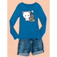 thumbnail image 3 of Cute Kitten W Ghost Long Sleeve Toddler -Image by Shutterstock,  5 Toddler, 3 of 4