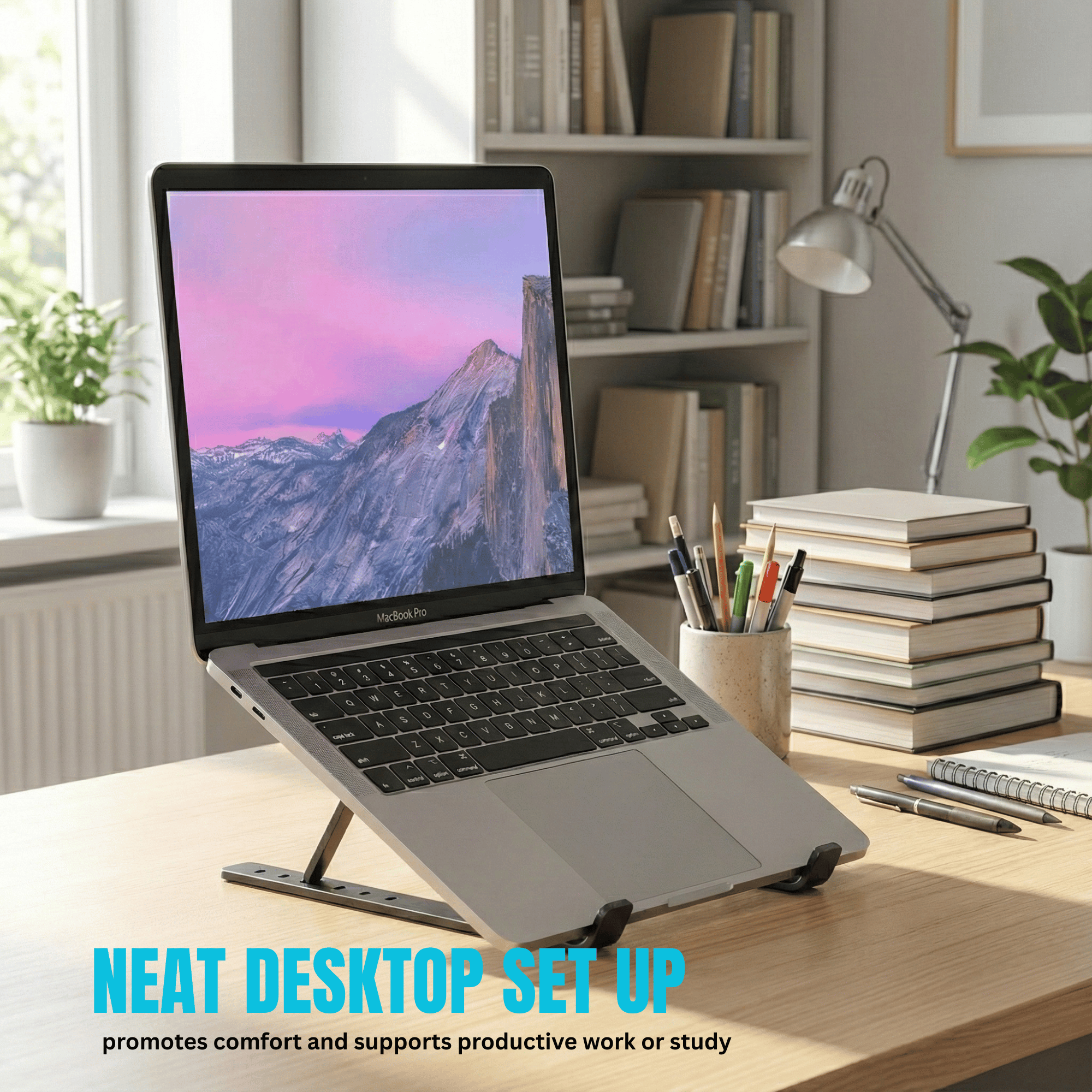 VerdeVida Portable Laptop Stand, Aluminum, Foldable photo 3