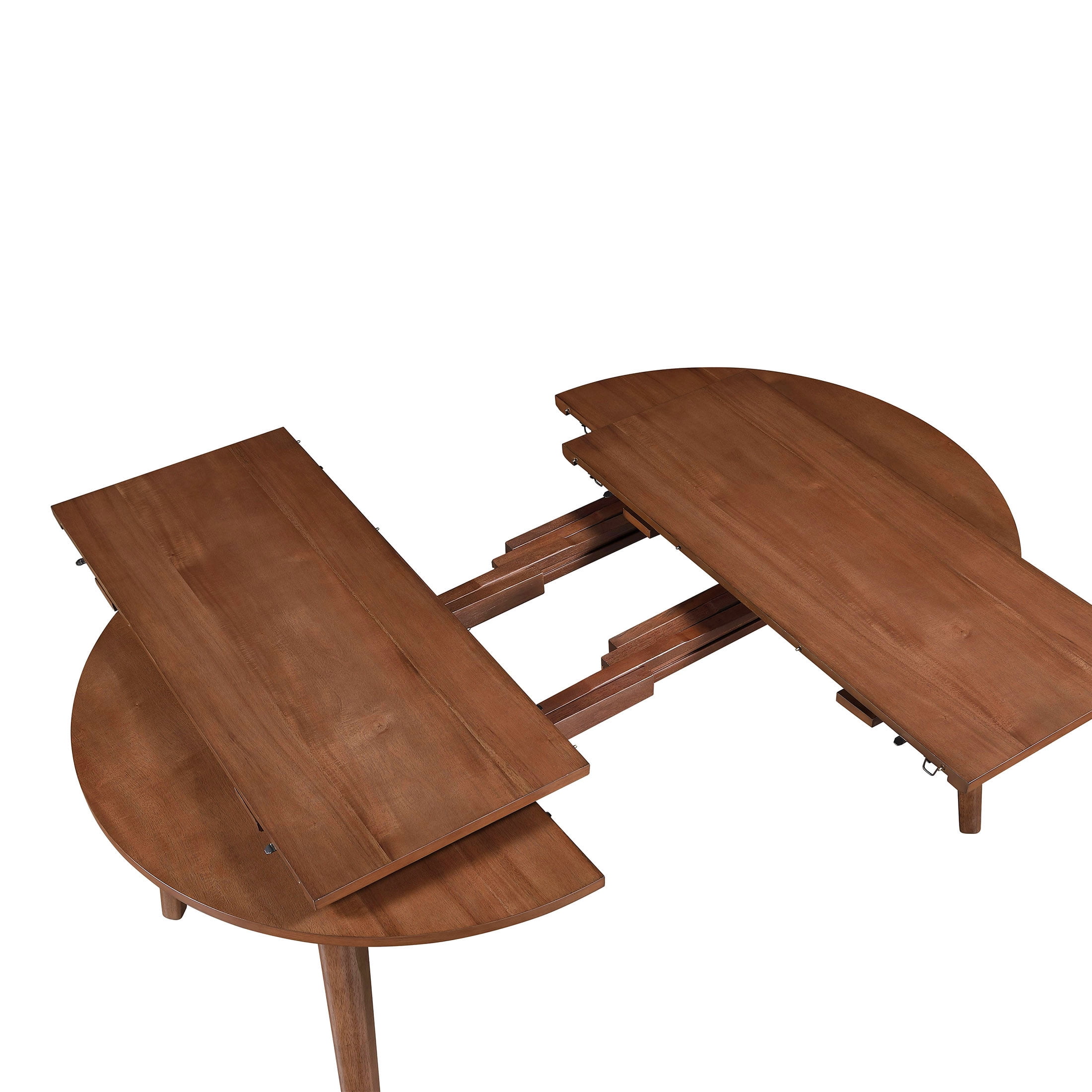 Better Homes & Gardens Greyson Mid-Century Extendable Dining Table, Solid Wood and Veneer, Acorn Finish