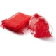 thumbnail image 3 of 100 bolsas de organza para regalo con cordón, ideales para joyería, bodas, fiestas y Navidad. Color rojo. Medidas: 12 x 9 cm., 3 of 4