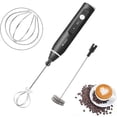thumbnail image 1 of Milk Frother, Handheld Foam Maker USB Rechargeable Coffee Frother with 2 Stainless Whisks3-Speed Adjustable Mini Blender for Cappuccino, Latte, Bullet, 1 of 4