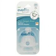 Evenflo Bebek Proflow Silicone Nipples, BPA-Free, Fast Flow, 2-Pack