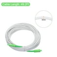 thumbnail image 2 of Unique Bargains 1Pcs 49.2Ft Single Mode Simplex OS2 Fiber Optic Cable LSZH SC/APC-SC/APC Armored Jumper Optical White with Adapter, 2 of 5