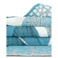 thumbnail image 3 of Unique Loom Outdoor Modern Collection Area Rug - Seaglass (10' Square Blue and Ivory/Navy Blue), 3 of 8
