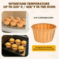thumbnail image 3 of 100Pack Brown Cupcake Liners, 3.5oz Baking Cupcake Cups, Mini Disposable Grease-proof Paper Muffin Liners, Oven-safe Ramekin Cupcake Tins for Christmas Wedding Birthday Party, 3 of 7