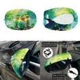 thumbnail image 5 of Yuyamidu Green Leaf Auto Side Mirror Wrap with Front Hood Cover for Cars Sedans 3 Pack Rainbow Side View Mirror Cover Car Hood Cover Wrap St. Patrick's Day Vehicle Exterior Accessories, 5 of 7