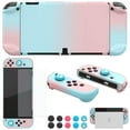 thumbnail image 1 of COMCOOL Dockable Case for Nintendo Switch Oled - [9 FT Military Grade Drop Protection] [with Tempered Glass Screen Protector and Thumb Grips] Protective Cover for Nintendo Switch Oled - Pink Blue, 1 of 5