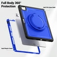 thumbnail image 3 of Case for iPad Pro 13 (M4/M5) 2024/2025 with 360 Rotating Stand, Shoulder Strap, Heavy Duty Shockproof Cover, Deep Blue, 3 of 7