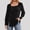 Black, variant on Women's Knit Tops Ribbed Scoop Neck Sweater, Long Sleeve Pullover Shirts, Brushed Knit Split Hem Button Detail Blouses Top, Loose Fit Casual Fall Winter Layering Shirt
