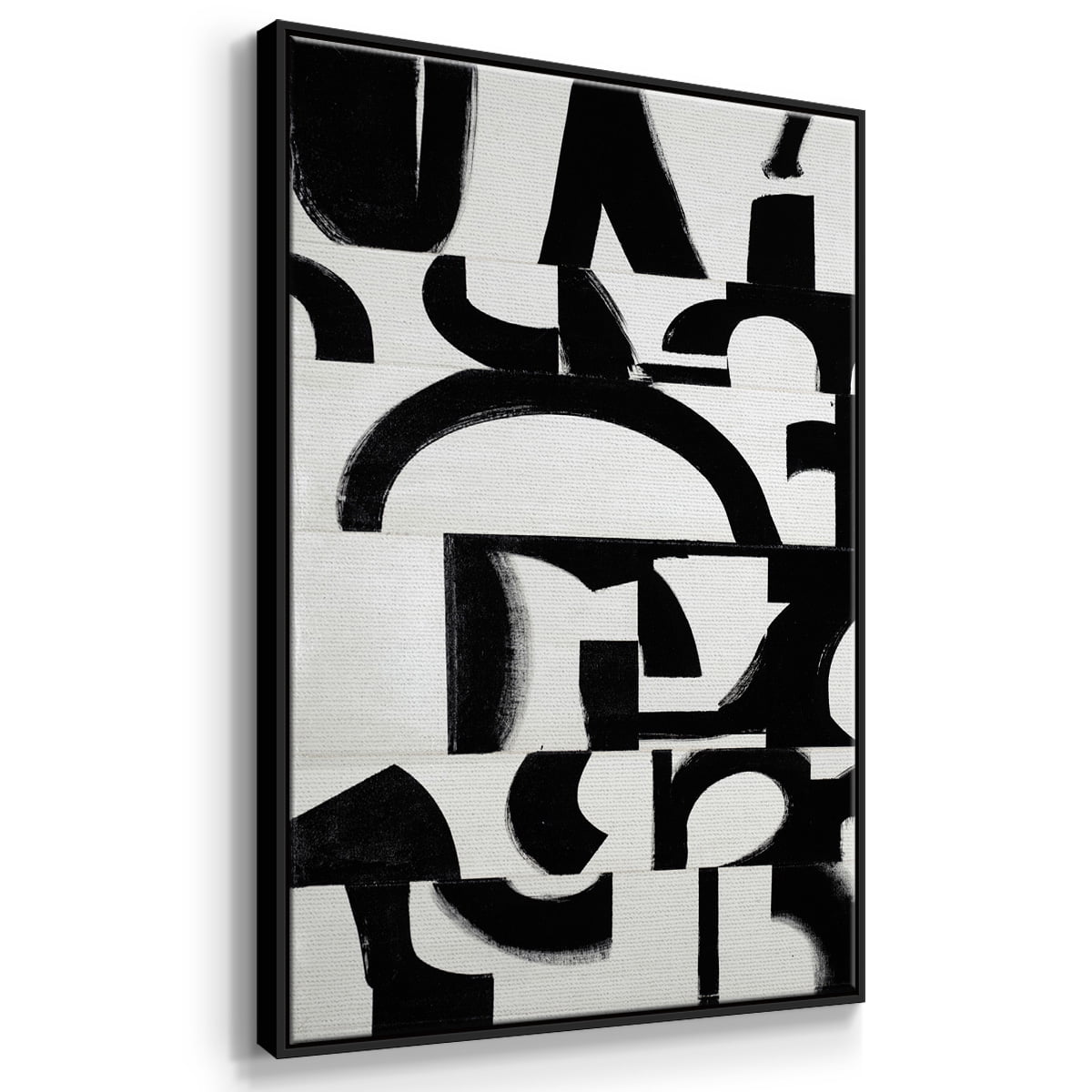 Prosperous Elements V11 Framed Premium Gallery Wrapped Canvas - Ready to Hang - 25 x 37 - Black Floating Frame
