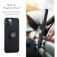 thumbnail image 3 of Case for iPhone 12 Pro Max 6.7 inch, Slim Liquid Silicone Phone Case with 360 Rotatable Ring Holder Kickstand wtih Magnetic Car Mount Gel Rubber Shockproof TPU Bumper Case Cover -Black, 3 of 16