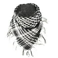 thumbnail image 2 of Arab Plaid Fringe Scarf Lightweight Cotton Head Neck Wrap with Tassel Unisex, 2 of 4
