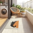 thumbnail image 4 of Yayeee Doormat for Indoor Entrance 32" x 20" Non Slippery Floor Rug, Sleeping Black Cat, 4 of 8
