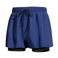 thumbnail image 3 of Men's Swim Trunks with Liner Workout Summer Beach Quick Dry Workout Shorts Lightweight Drawstring Elastic Waist Bathing Suit Shorts, 3 of 5