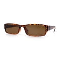 thumbnail image 6 of SA106 Narrow Rectangular Classic Plastic Pimp Mens Sunglasses Tortoise - Brown, 6 of 9