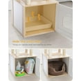 thumbnail image 3 of PETEPELA 56.7" Cat Tree with Litter Box Enclosure Large, Wood Cat Tower for Indoor Cats with Storage Cabinet and Cozy Cat Condo, Sisal Covered Scratching Post and Repalcable Dangling Balls, Beige, 3 of 14