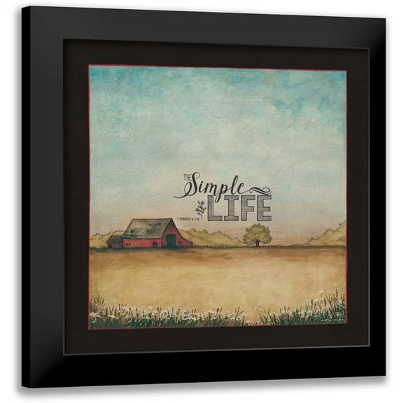 Crawford, Tonya 12x12 Black Modern Framed Museum Art Print Titled - The Simple Life