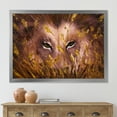 thumbnail image 3 of Designart 'Close Up Of Wolf Eyes In The Grass' Farmhouse Framed Art Print, 3 of 4