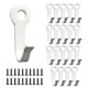 thumbnail image 1 of Ganchos de pared de hierro resistentes para abrigos, paquete de 20 | Ganchos para colgar abrigos | Ganchos para pared | Ganchos para tazas con 30 tornillos para toallas, llaves, batas, abrigos,, 1 of 5