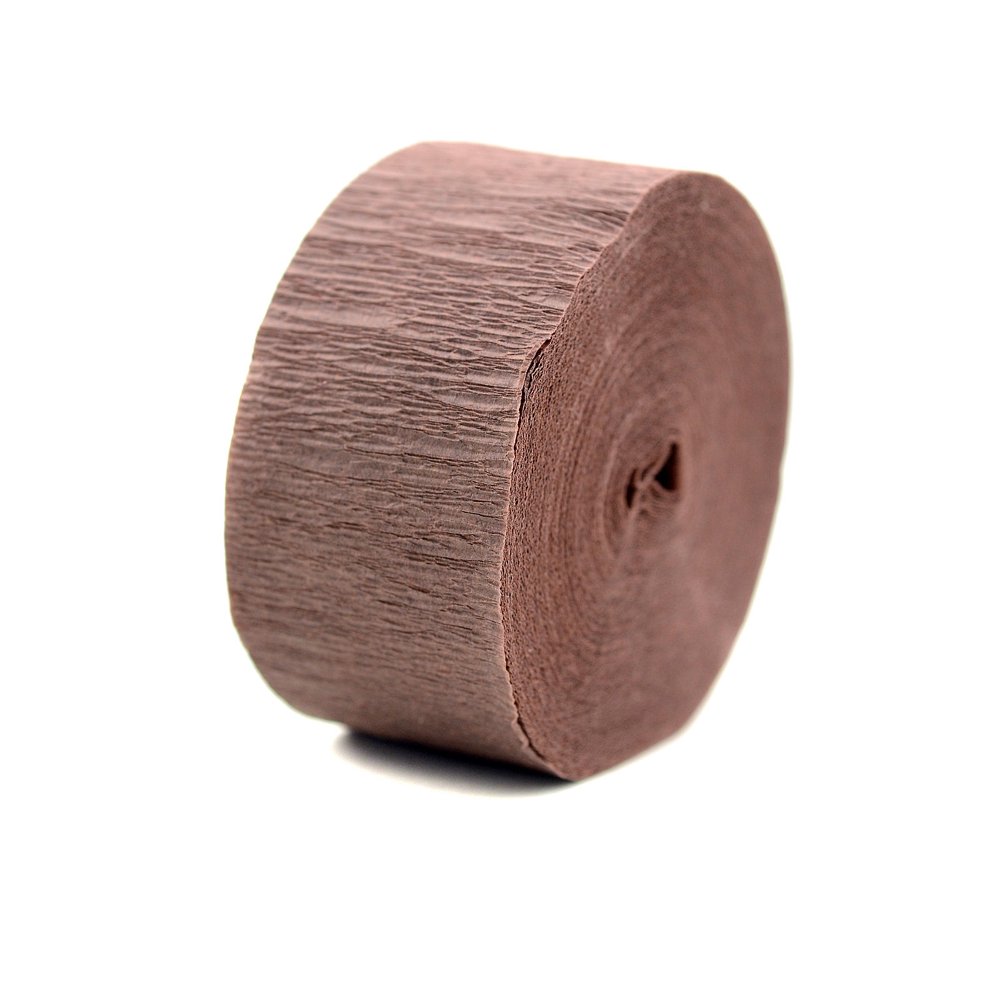Crepe Paper Streamers brown (pack of 12)
