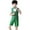 A-Green122, variant on JAJAHO Boys Suit Sparkly Formal Dress Outfit Short Sleeve Collared Shirt Sequins Waistcoat Dress Shorts Bowtie 4PCS Set For 3-16 Years Gentleman Clothes Set