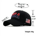 thumbnail image 5 of New Brand USA Flag Baseball Cap For Men Women Cotton Snapback Hat Unisex America Embroidery Hip Hop Caps Gorras Pe USA Baseball Cap American Flag Patriotic Hat Ball Sports Sun Hat for Adult Youth, 5 of 6