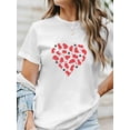 thumbnail image 1 of T-Shirt à Imprimé Géométrique Vintage pour Femmes - Col Rond Décontracté, Manches Courtes, Mélange de Polyester, Lavable en Machine - Parfait pour l'Été, 1 of 8
