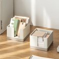 thumbnail image 3 of EIMELI 1 Pcs Storage Box Large Capacity Smooth Writing Plastic Portable Stationery Sticky Notes Cube Holder School Supplies, 3 of 10