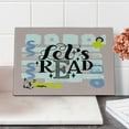 thumbnail image 2 of Book Cutting Board, Calligraphic Lets Read Inspirational Words Printed in Pastel Colors, Decorative Tempered Glass Cutting and Serving Board, Small Size, Multicolor, by Ambesonne, 2 of 5