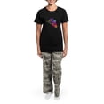 thumbnail image 4 of CafePress - Aloha Flowers Pajamas - Women's Short Sleeve Print T-Shirt and Pants Dark Cotton Pajama Set, 4 of 7