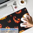 thumbnail image 4 of Long Mouse Pads for Desk,Black Halloween Pumpkin Faces Desk Mats on Top Of Desks, Desk Mouse Pad Extra Large with 3mm Non-Slip Base and Stitched Edge for Gaming,Office,Work,Home 35.4"x15.7", 4 of 6