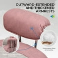 thumbnail image 5 of GTRACING Ergonomic Executive Cozy Fabric Gaming Office Chair with Footrest, Pink&Gray, 5 of 7