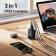 thumbnail image 2 of Cargador USB C INIU Cargador GaN de 100 W con 3 puertos para MacBook, color blanco, 2 of 7