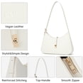 thumbnail image 4 of Bandolera CLUCI para mujer de piel vegana blanca, 4 of 6