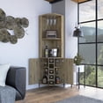 thumbnail image 5 of CoSoTower Corner Bar Cabinet Shopron, Living Room, Aged Oak, 5 of 7