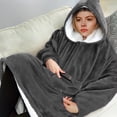 thumbnail image 3 of Sudadera con capucha de gran tamaño para mujer, sudadera con capucha de invierno, manta gigante de televisión de polar con mangas, jersey, sudaderas con capucha de gran tamaño para mujer, 3 of 5