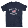 thumbnail image 1 of Spokane Valley Washington Patriot Men's Cotton T-Shirt, 1 of 1