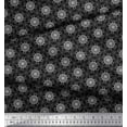 thumbnail image 3 of Soimoi Black Cotton Duck Fabric Circle Art Geometric Print Fabric by Yard 42 Inch Wide, 3 of 3
