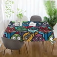 thumbnail image 6 of GZHJMY Owl Tablecloth, Rectangle Waterproof Washable Polyester Table Cover for Picnic Dinner Holiday Party Decor, 60 x 60 Inch, 6 of 7